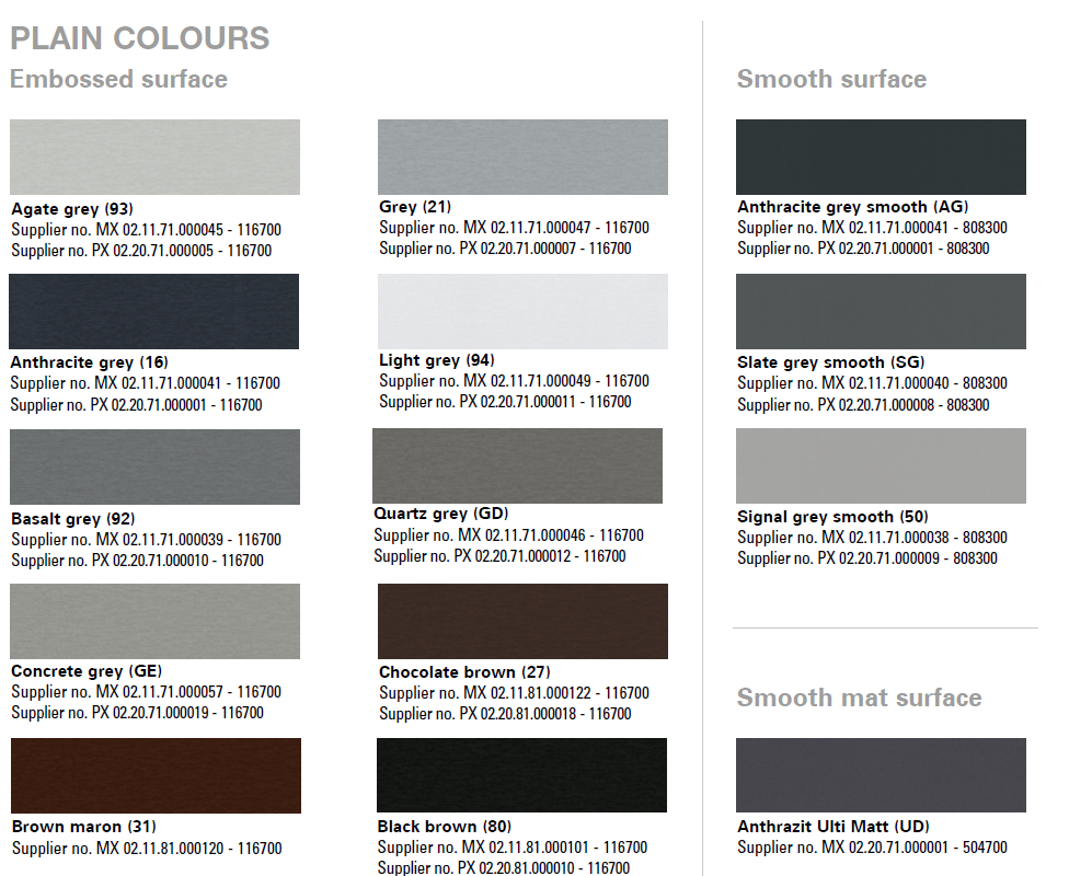 Kömmerling colors. Page 3