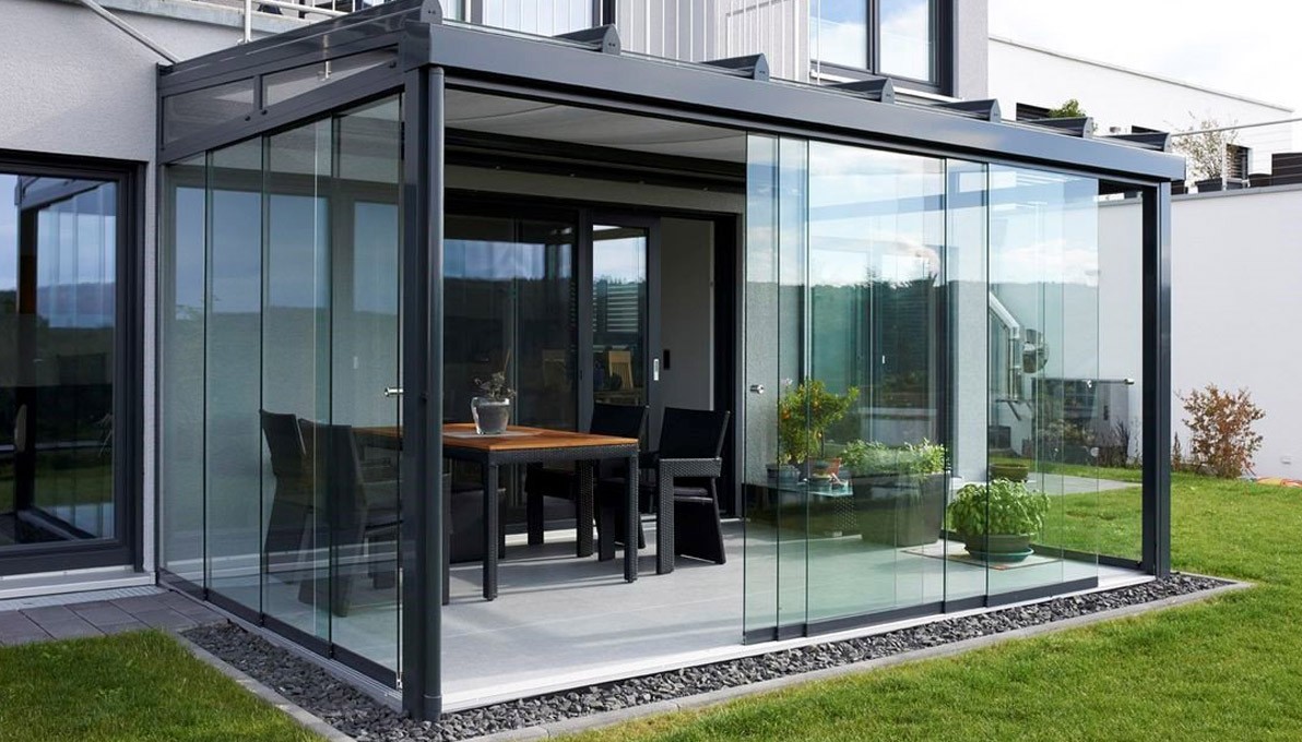 Acristalamiento frío de terraza con perfil de aluminio