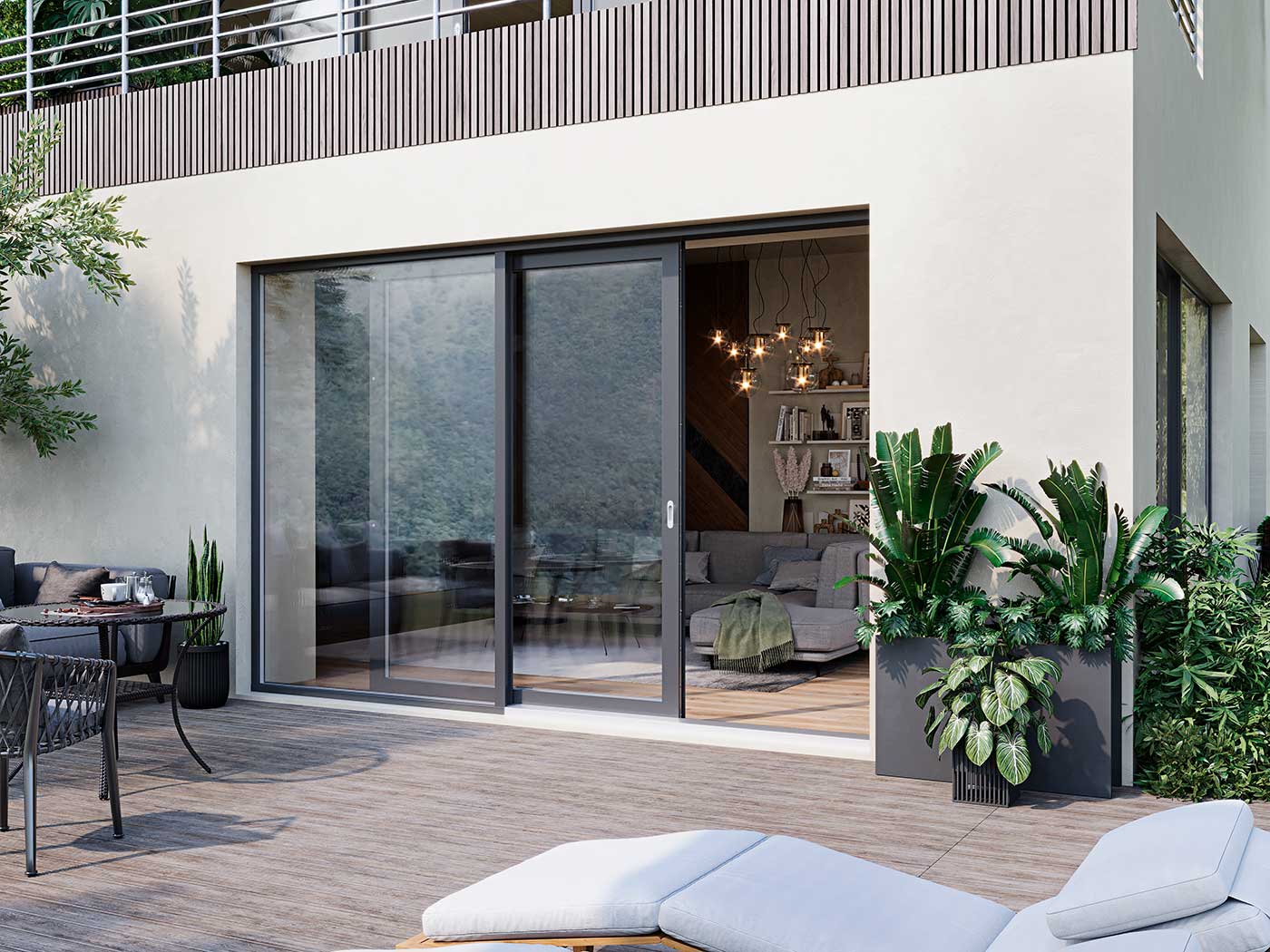 Acristalamiento panorámico de terraza